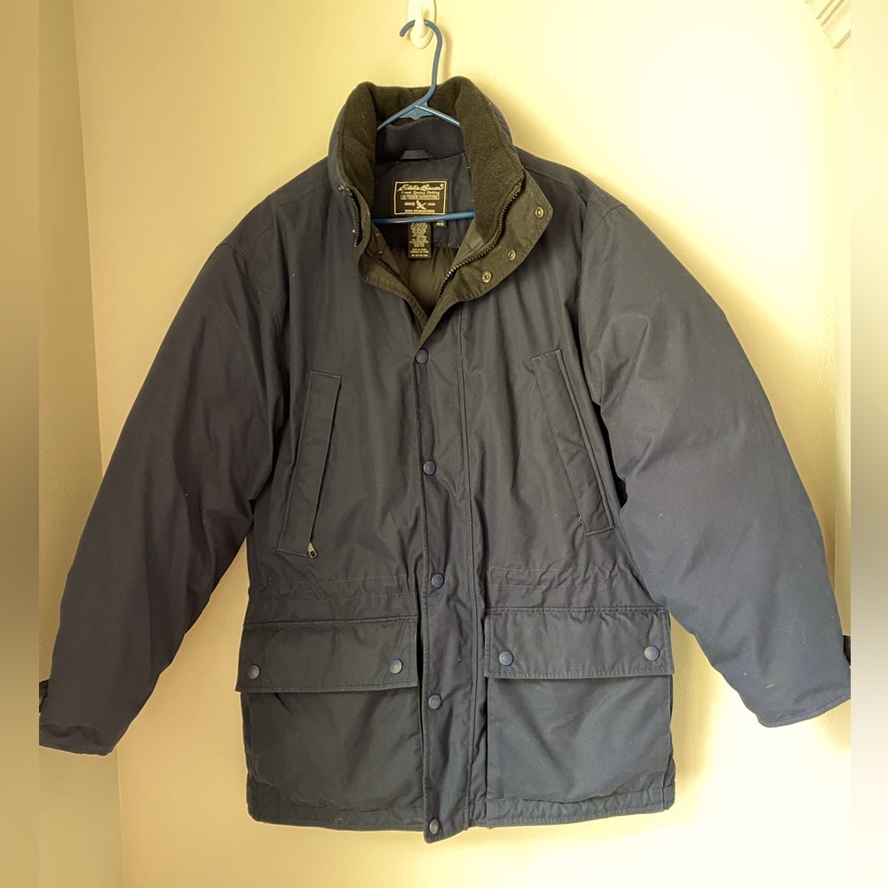Eddie Bauer Men’s Winter Jacket Goose Down Filled Size Med ❄️🌬🌨 - Picture 1 of 11
